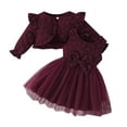thumbnail image 2 of Agkizg 2PC Sleeveless Tulles Skirt Textured Long Sleeve Cardigan Set Casual Outfits (Toddler Girl's or Girl's),2-Piece Set,Sizes 6 Months-3 Years, 2 of 5