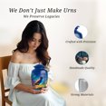 thumbnail image 3 of Puffin Memorial Cremation Urns For Human Ashes For Man, Blue Urn For Adult Male, Small Keepsake Urn For Mom, Decorative Urns For Human Ashes Adult Woman, 1 Large & 4 Mini (10&3 Inch), 3 of 7