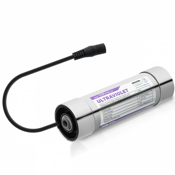 iSpring UVF8 LED UV Water Filter, Add-on Kit for Under Sink Water Filtration Systems, Mercury-Free, Stainless steel