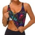 thumbnail image 3 of Pofeuu Mandala Colorful Print Sports Bra for Women Sexy Vest Yoga Running Gym Fitness Crop Bras Tops-Medium, 3 of 8