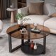 thumbnail image 2 of Mesa de centro transparente que ahorra espacio, mecanismo único, decoración, mesa de centro de diseño, redonda, Simple, muebles para el hogar, 2 of 4
