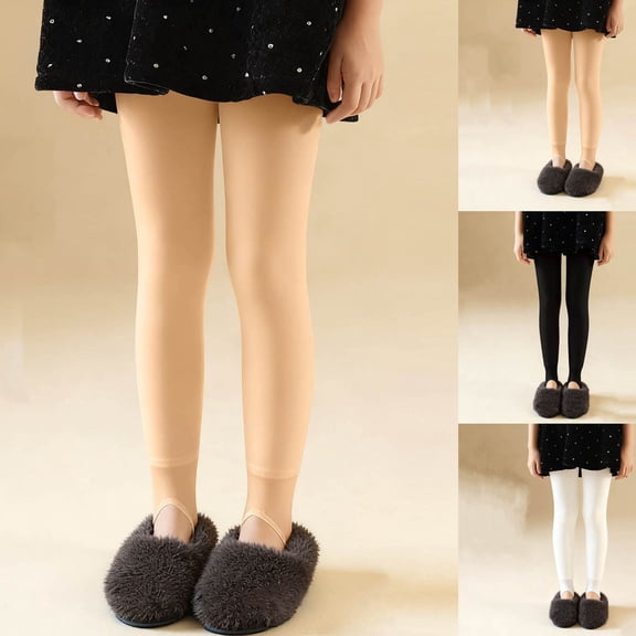 MKOSPLRT Girls Tights for Ballet Dance School Sheer Soft Stockings Leggings High Waist Stretch Footed Pantyhose 2-12 Years