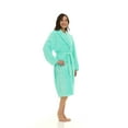 thumbnail image 5 of North 15 Women's Super Soft Warm Plush Fleece Bathrobe-Mint, 5 of 7