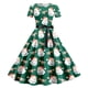 thumbnail image 3 of Vestidos Casuales Para Mujer, Vestido de Fiesta de Noche de Manga Corta Con Estampado Navideño de Los Años 50, 3 of 3