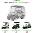 thumbnail image 6 of 10L0L Golf Cart Cover, 4 Passenger Golf Cart Storage Cover Universal for EZGO, Club Car, Yamaha, 420D Waterproof Rainproof Sunproof Dustproof Protection Golf Cart Accessories-Silver, 6 of 7