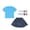 Blue, variant on Boys Girls Clothes 3 Piece Sets Short Sleeve Shirt Denim Skirts Knee High Socks Outfits with Pockets Pink 7-8 Years