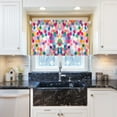 thumbnail image 5 of Yayeee Kitchen Curtains Tier Pair Light Filtering 27"x36" Rod Pocket Short Cafe Window Panel, Light Colorful Circles, 5 of 7