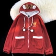 thumbnail image 2 of Sudadera con capucha de terciopelo de alce de Navidad de gran tamaño Harajuku para hombres y mujeres, sudaderas con capucha Kawaii, ropa de otoño e invierno, 2 of 5