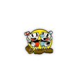 thumbnail image 1 of Videojuego oficial Enamel Pin Cuphead & Mugman Metal, 1 of 5