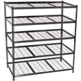 thumbnail image 2 of Heavy Duty 5-Tier Metal Shelving Unit, 4000 lbs Capacity Storage Rack, 48"W x 24"D Adjustable Industrial Shelves, Boltless Garage Storage for Basement, Warehouse, Workshop, Black, 2 of 8