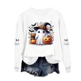 thumbnail image 7 of WAVSUF Kids Girls Halloween Sweatshirt, Loose Fit Round Neck Long Sleeve Festive Fall Casual Pullover White 11, 7 of 7