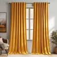 thumbnail image 2 of NICETOWN Gold Velvet Curtains for Living Room, Thermal Insulated Blackout Vintage Velvet Curtains Rod Pocket & Back Tab Room Darkening Sound Reducing Drapes, 52"x 90", 2 Panels, 2 of 10
