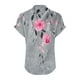 thumbnail image 4 of Vestidos Casuales Para Mujer, Blusas De Mujer De Moda Camiseta informal de manga corta con cuello en V y botones para mujer, 4 of 5