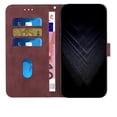 thumbnail image 2 of Wallet Case for Xiaomi Redmi Note 14 Pro Plus with Card Holder, Cash Pocket, Kickstand, Magnetic Clasp & Wrist Strap, Geometric Texture Folio Cover Brown, 2 of 5