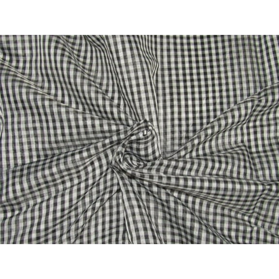 100% cotton black and white colour plaids 58" wide[10937]