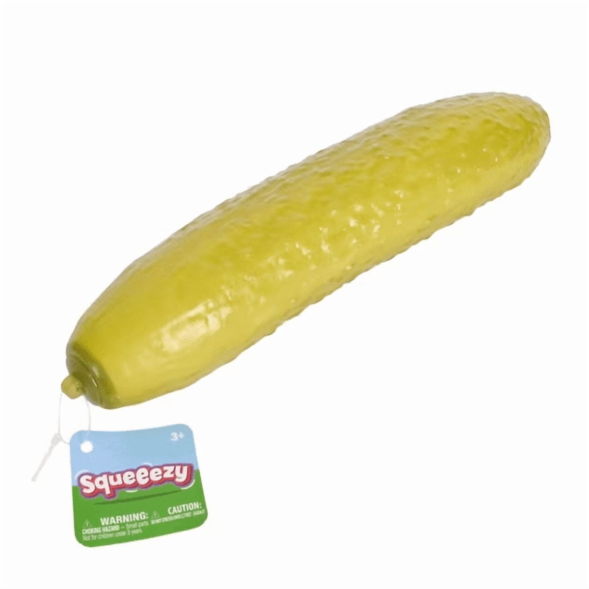 11" Pickle Squishy Toys, Fruit Squeeze Party Favors, Fun Gag Gift & Desk Accessory