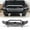 Front Bumper & Side Wings A & Bull Bar A, variant on Running Boards Side Steps Bars for 2009-2018 Dodge Ram 1500 Crew Cab(Including 2019-2024 Classic)/10-24 Ram 2500/3500