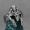 thumbnail image 3 of K-KED Punk Hip-hop Men's Fashion Stainless Steel Spartan Warrior Mask Rings Size 7-13-10, 3 of 6