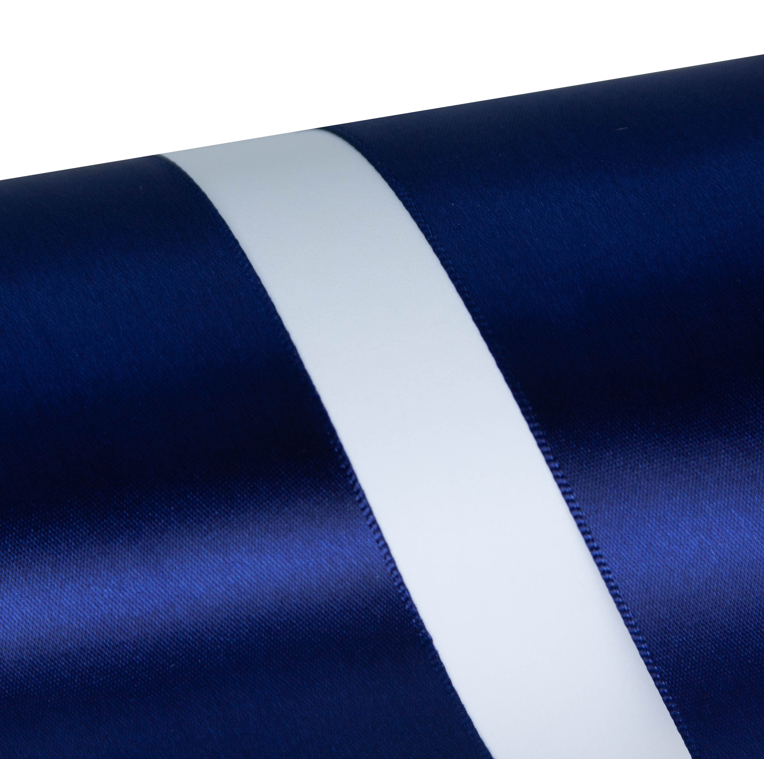 Offray Ribbon, Navy Blue 2 1/4 inch Single Face Satin Polyester Ribbon for Sewing, Crafts, and Gifting, 9 feet, 1 Each