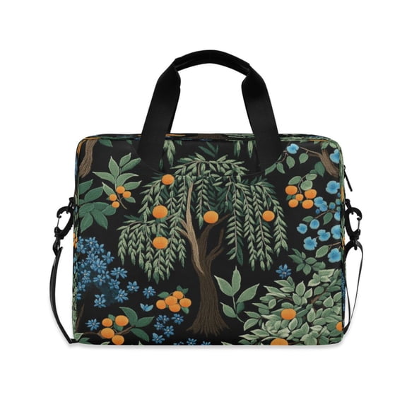 16inch Laptop Briefcase, Business Laptop Bag with Detachable Strap & Padded Compartment, Water-Resistant Polyester,Forest with Green