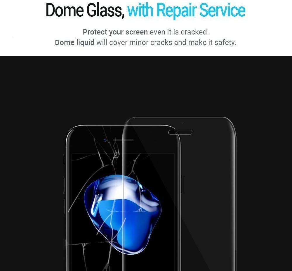 iPhone 8 Plus Screen Protector Tempered Glass Shield, [Liquid