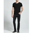 thumbnail image 5 of SSLR Mens Regular Fit Jeans Black Stretch Denim Jeans, 5 of 7