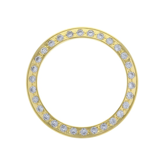 GOLD GP CREATED DIAMOND BEZEL FOR LADY 26MM ROLEX DATEJUST 6916 6917 69173 79173