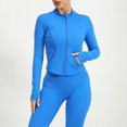thumbnail image 1 of Chaqueta deportiva de manga larga cálida de invierno para mujer, camiseta de yoga con cremallera para fitness, ropa deportiva para gimnasio, abrigos para correr, ropa de entrenamiento para mujer, 1 of 5