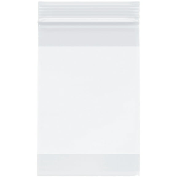 Plymor 4" x 6" (Pack of 200), 2 Mil with White-Block Zipper Reclosable Plastic Bags
