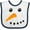 White and Navy, variant on Inktastic Snowman Face Boys or Girls Baby Bib