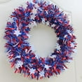thumbnail image 6 of Pretty Comy July 4th Wreath Artificial Tinsel Star Wreaths Patriotic Wreath for Front Door Festival Garland Decoration Handcrafted Memorial Day Independence Day Decor, 6 of 8