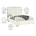 thumbnail image 4 of Meridian Furniture Lexi Solid Wood and Velvet Full Bed in White, 4 of 8
