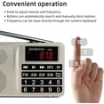 thumbnail image 5 of Retekess TR603 Portable Shortwave Radios, Digital Tuning Radio Presets, Support TF, USB, AUX Input, with Wheel Tuning and 5W Speaker, for Desk,Christmas New Year Gift(Sliver), 5 of 9