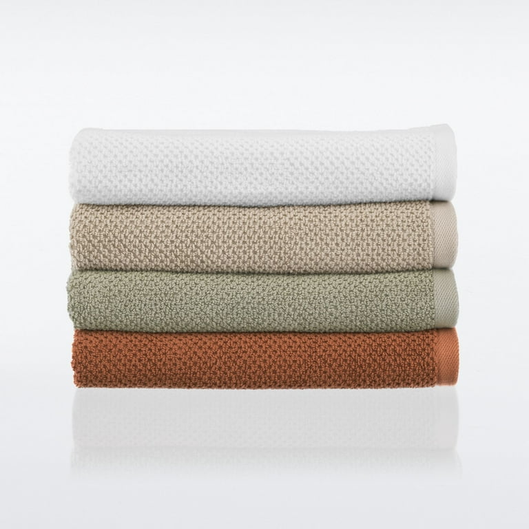 Nate Home by Nate Berkus Cotton Textured Weave Hand Towels - Set of 4 - White