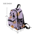 thumbnail image 3 of FORMRS School Backpack with Front Zippered Pocket 12" Student Travel Daypack, Light Purple Halloween Black Cat, 3 of 6
