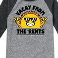 thumbnail image 3 of Instant Message - Vacay From The Rents - Toddler & Youth Raglan Graphic T-Shirt, 3 of 6