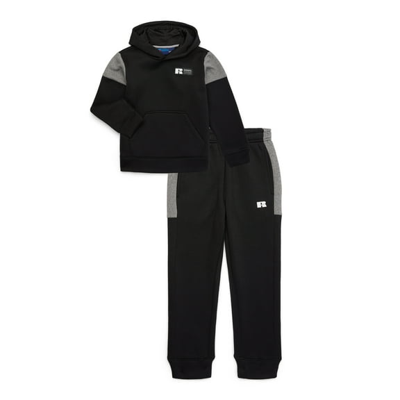 Russell Athletic Boys Colorblock Fleece Hoodie and Joggers Set, 2-Piece, Sizes 2T-18 & Husky