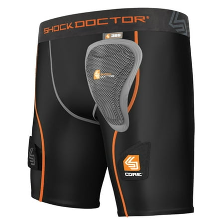 Shock Doctor Women Core Compression Hockey Short w/ Pelvic Protector Black Large