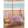 thumbnail image 2 of Outdoor Tablecloth with Umbrella Hole for Patio/Picnic/Party/Camping, Red Ombre Waterproof Table Cloth Rectangle Table Cover Washable, Farmhouse Stripes Modern Abstract Art (54"x 80"), 2 of 8