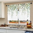 thumbnail image 4 of Sage Green Eucalyptus Leaves Kitchen Curtains Rustic Flower Spring Floral Farmhouse Watercolor Plant Botanical Rod Pocket Nature Bedroom Living Room Treatment Fabric 2 Panels 24x26 Inch, 4 of 5