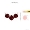 thumbnail image 3 of ANGARA Lab Grown 1.4 Ct Classic Trio Ruby Necklace for Women in 14K Rose Gold (Size-7mm) | July Birthstone, Birthday, Anniversary, Jewelry Gift for Women | Lab-Grown Ruby Necklace, 3 of 8