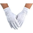 thumbnail image 4 of JISEN Men's Touch Screen Parade Nylon Cotton Gloves, White, 4 of 6