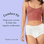 Rael Certified Organic Cotton Disposable Period Underwear, for Heavy Flows, Size S/m, 5 Count