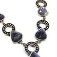 thumbnail image 6 of Genuine Sodalite Pendant Necklace with Silver Tone Chain, 26-29 inches Long Jewelry Necklace Silver, 6 of 7