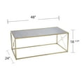 thumbnail image 2 of SEI Furniture Larden Mirror-Top Cocktail Table in Antiqued Mirror-Gold, 2 of 2