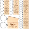 thumbnail image 1 of 36 Pcs Teacher Appreciation Gifts Bulk Wooden Keychain Christmas Thank You Teacher Gifts for Staff Worker, 1 of 8