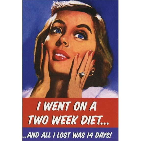 Nobleworks Two Week Diet Funny / Humorous Birthday Card