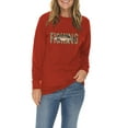 thumbnail image 3 of Oversized Vintage Fishing Vibes Graphic Long Sleeve Crewneck Tee - Paprika 3XL, 3 of 4