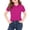Dark Purple, variant on YunPes Girls Peter Pan Collar Blouse Short Sleeve Shirts Kids Solid Color Casual Tee Tops Teen Girls T-Shirt School Summer Shirts