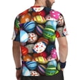 thumbnail image 2 of Wukai Easter Egg Print Men's Short-Sleeved Mesh T-Shirt,Quick-Dry Short Sleeve Workout T-Shirt-5X-Large, 2 of 8